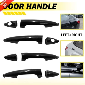 Black Exterior Outside Outer Door Handle Set Fit For Hyundai Accent 2012-17 New - Foto 1 di 20