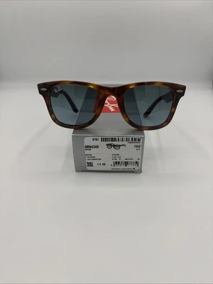 Marco Ray-Ban Wayfarer ORB4340 rojo Habana con lentes azul degradado gris Foto 1 de 4