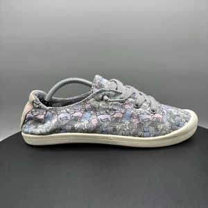 Bobs By Skechers Beach Bingo Slip On Shoes Women’s 7.5 Gray Multi Dogs Sneakers - Picture 1 of 8