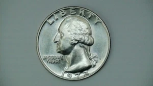 1972 D Washington Viertel Stempelglanz BU aus postfrischem Satz - Bild 1 von 2