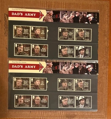 Dads Army post office stamp sets x2, 2018 , in display sleeves - Image 1 of 4