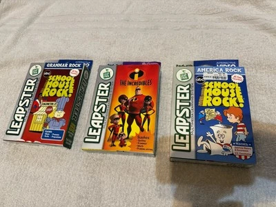 LEAPFROG LEAPSTER SET OF 3 Brand New 2004 Vintage School House Rock Incredibles - Image 1 of 4