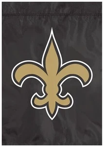 New Orleans Saints Garden Flag Banner Premium Applique Embroidered 12.5x18 Inch - Picture 1 of 4