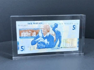 Billete de 5 libras esterlinas 2005 Royal Bank of Scotland Jack Nicklaus en acrílico - Imagen 1 de 6