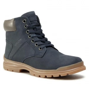 Geox Jungen Stiefel J NAvado Winterstiefel Echtleder Schnüren Dunkelblau 26 - Bild 1 von 3