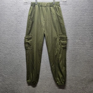 SHEIN Girls Sz 11-12Y Cargo Jogger Green Pull-On - Picture 1 of 9