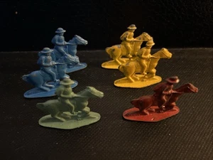 VTG 1940s Cast Metal Cowboy Horses Game Pieces Set of 6 - Picture 1 of 23
