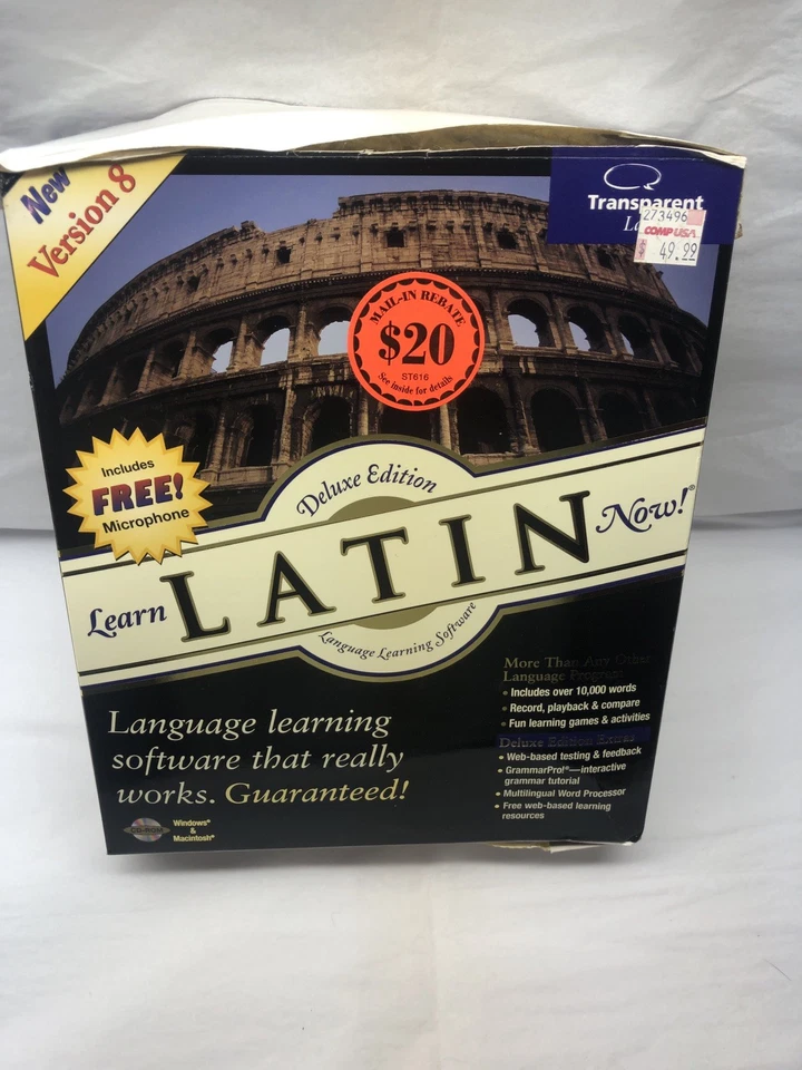 Transparent Language: Learn Latin Now! 8.0 PC CD-ROM includes microphone - Image 1 of 4