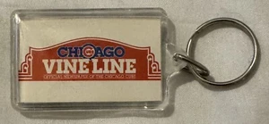 Chicago Cubs Vine Line 2” Rectangular Acrylic Key Chain Official Newspaper Rare - Picture 1 of 3