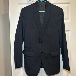 Theory Sport Mantel Jacke grau schwarz Streifen Wolle Herren 40 R Regular zwei Knopf - Bild 1 von 6