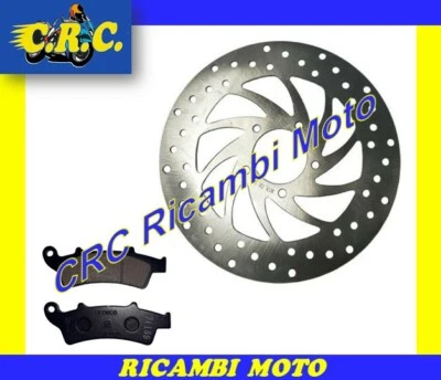 C.R.C. RICAMBI MOTO DISCO FRENO ANTERIORE+PASTIGLIE APRILIA SCARABEO IE 300 2010 2011 2012.7B0