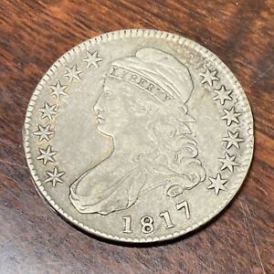 1817 - Capped Bust Silver 50C Half Dollar Coin