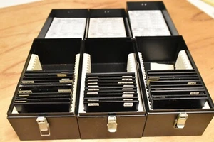 10 Gelatin filter frames PLUS CABINET 3x3" 75mm Kodak Wratten gel FAST SHIPPING! - Picture 1 of 2