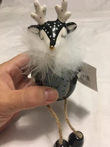 Linda Estatuilla Reno Cerámica Difusa Navidad Nic Nack 1 pieza - Imagen 1 de 5