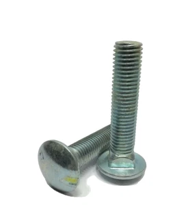 1/4-20 x 2-1/4" Carriage Bolts A307 Grade 2 Zinc Plated "Coach Screws" 100 PACK - Picture 1 of 1