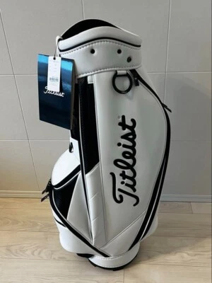 TITLEIST CORE ESSENTIAL Caddy Bag faux leather logo color White golf goods Mens - Image 1 of 2