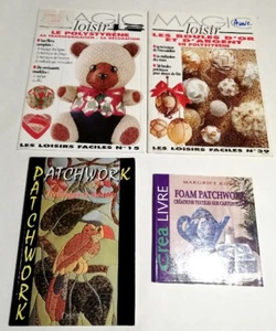 Lot 2 revues + 2 livres Le Patchwork sur polystyrène et carton plume Magic loisi - Picture 1 of 4