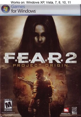 F.E.A.R. 2: Project Origin + Reborn DLC PC Game 2009 Windows 7 8 10 11 FEAR - Image 1 of 3