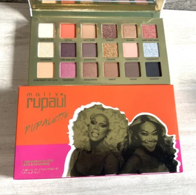  MALLY + RUPAUL RUPALETTE, 18 Eyeshadows Palette  0.63oz/18g Full Size NIB  - Image 1 of 4