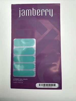 Envolturas para uñas Jamberry aguamarina hoja completa (azul sólido) Foto 1 de 2