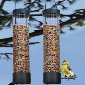 2x Vogelfutterstation Metall Vogelfutterspender Futtersäule Vögel-Futterspender - Bild 1 von 7