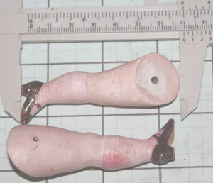 Antique doll legs bisque porcelain parts for All Bisque Mignonette Doll 1900 vtg - Picture 1 of 4