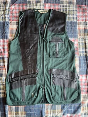 Vintage Bob Allen Vest Mens Sz M Green Skeet Shooting Clays Bird Hunting Outdoor - Image 1 of 4