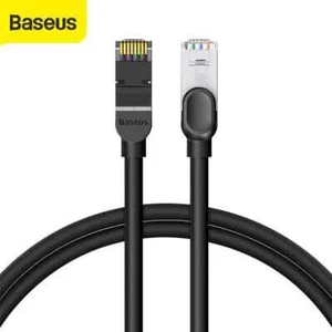 Baseus Six types of RJ45 Gigabit High Speed Network (Round) Cable Black 10m - Picture 1 of 8