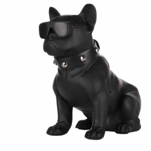 Wireless French Bulldog Bluetooth + FM Radio Speaker Black - Picture 1 of 5
