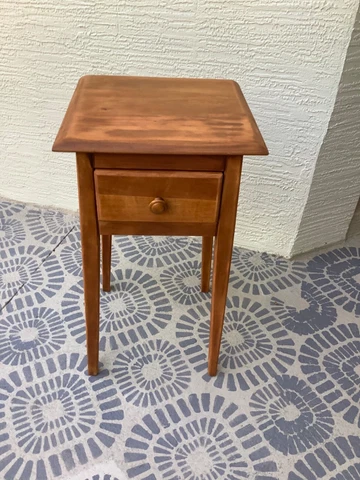 Vintage~ Hand Made Maple~ One Drawer Beside Night Stand~ Artisan Early-Mid 20thC Cover