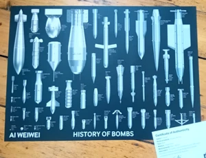 AI WEIWEI A History of Bombs Print Unsigned Limited Edition with COA + OG Tube - Picture 1 of 3