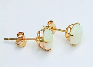 PENDIENTES DE ÓPALO ORIGINALES 1,26 quilates ORO AMARILLO 14k - Servicio de tasación gratuito - Imagen 1 de 8
