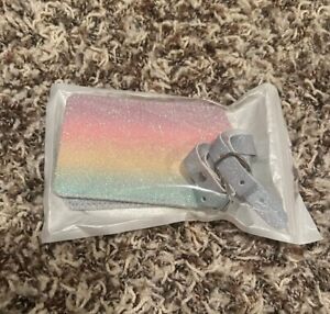 Pack de 2 étiquettes bagages arc-en-ciel pastel