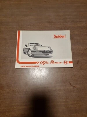 Alfa Romeo Spider Duetto  Uso e Manutenzione 1 ed 1988 - Immagine 1 di 4