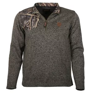 Mossy Oak Gamekeeper Men's Wing Shooter Fleece Quarter Zip Fleece Pullover - Picture 1 of 9