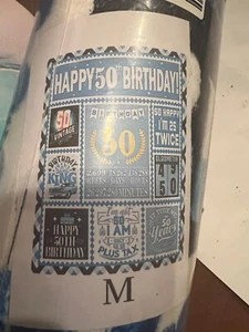 A Soft Fleece Blanket for 50th Birthday for Man 60 by 50 inches - Picture 1 of 4