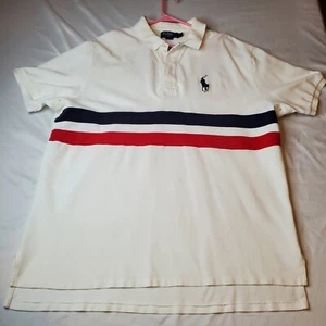 Ralph Lauren Polo Shirt Mens XXL White Big Pony Short Sleeve *READ HOLES STAINS* - Picture 1 of 17