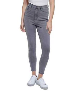 Calvin Klein Jeans Juniors' 26 W Gray Ultra High Rise Super Stretch Jeggings - Picture 1 of 1