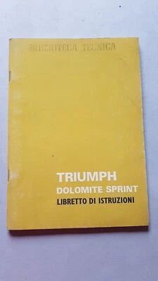 Triumph Dolomite Sprint 1973 manuale uso originale genuine owner's manual - Immagine 1 di 4