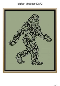 Bigfoot abstract blanket pattern, 60x72", written and graph included - Picture 1 of 1