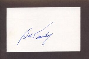 BOB TURLEY SIGNED 3x5 Index Card (d.2013) 1956 1958 New York Yankees