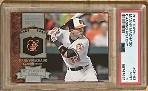 2013 Topps Chasing History RC Manny Machado #CH-93 Orioles/Padres PSA 9 - Picture 1 of 2