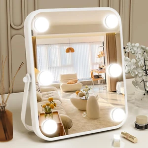 Vanity Mirror with Lights, Hollywood Makeup Mirror with Light, 10"X12" Lighted D - Picture 1 of 12