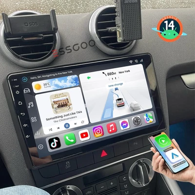 Upgrade Android 15 For 2003-2012 Audi A3 S3 Wireless Carplay Car Stereo GPS Navi - image 1 of 4