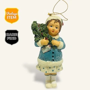 Bethany Lowe Vintage junges Mädchen Winter Weihnachten Urlaub Ornament. RAR! - Bild 1 von 7