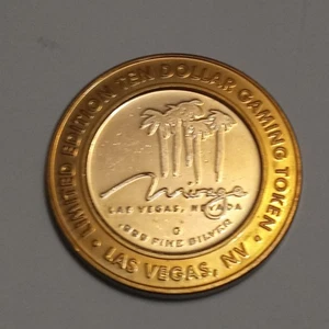 Mirage Las Vegas Casino Danny Gans Ten Dollar Gaming Token .999 Fine Silver LE - Bild 1 von 4