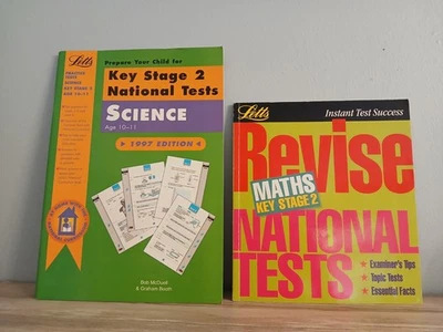 Letts Key Stage 2 Science 1997 And Maths 1999 Revision Books Study Test Guides  - Image 1 of 4