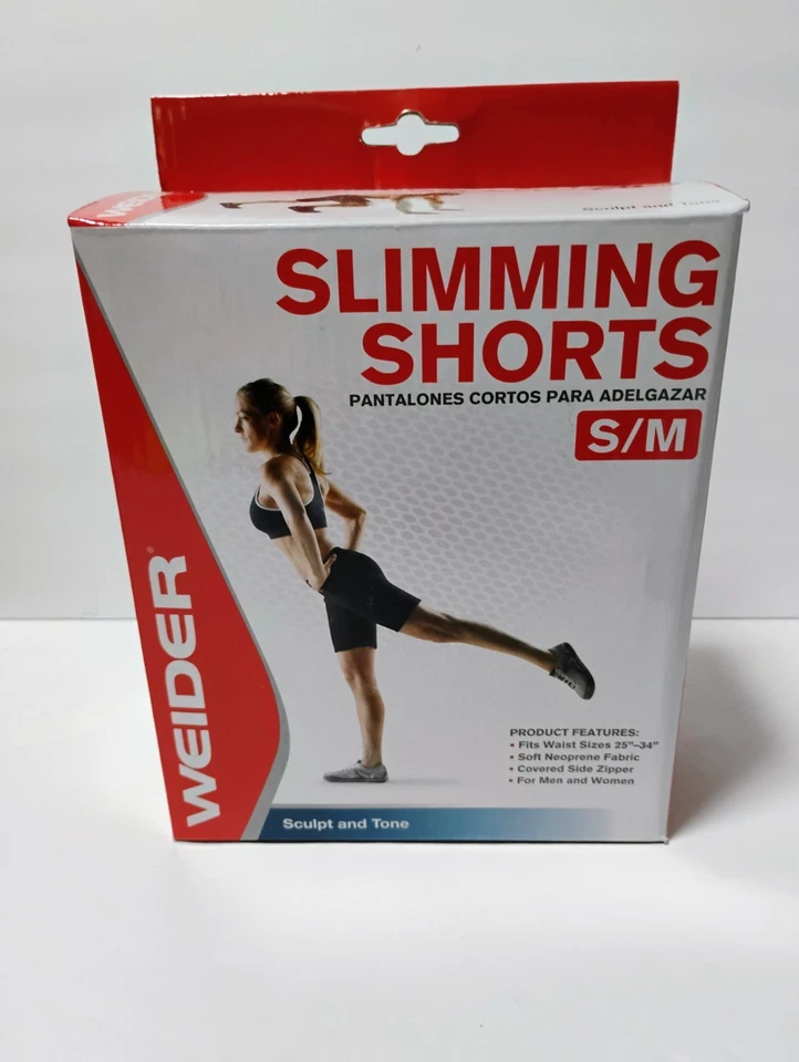 Nuevos Pantalones Cortos Weider Adelgazantes Esculpidos y Tonos S/M - Negros   Foto 1 de 4