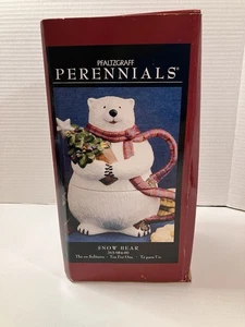 New Vintage Pfaltzgraff Perennials Snow Bear Teapot For One - Picture 1 of 3