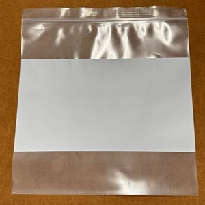 Uline S-12301 12 x 12" 6 Mil White Block Reclosable Bags ONLY 200 Count Left - Picture 1 of 3